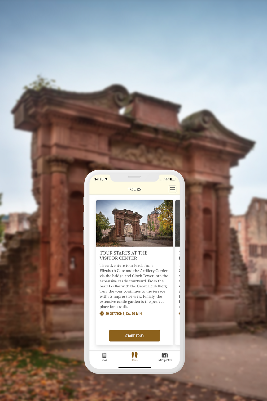 Photo: points Gesellschaft für digitale Informationssysteme mbH Heidelberg Castle, adventure tour start page